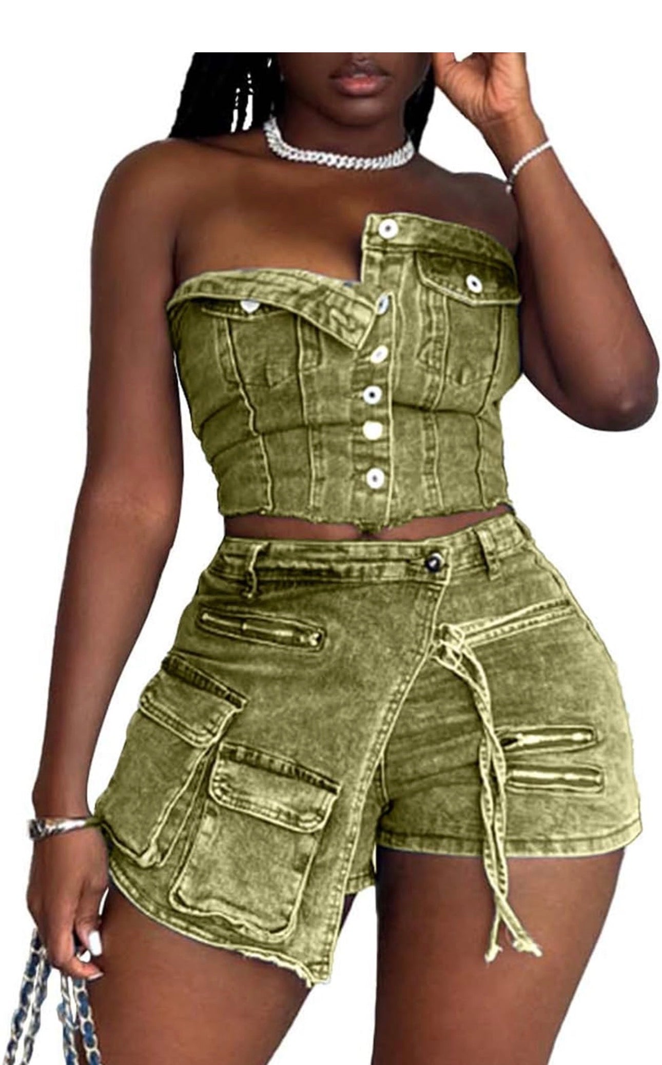 Cargo Crush Denim Set