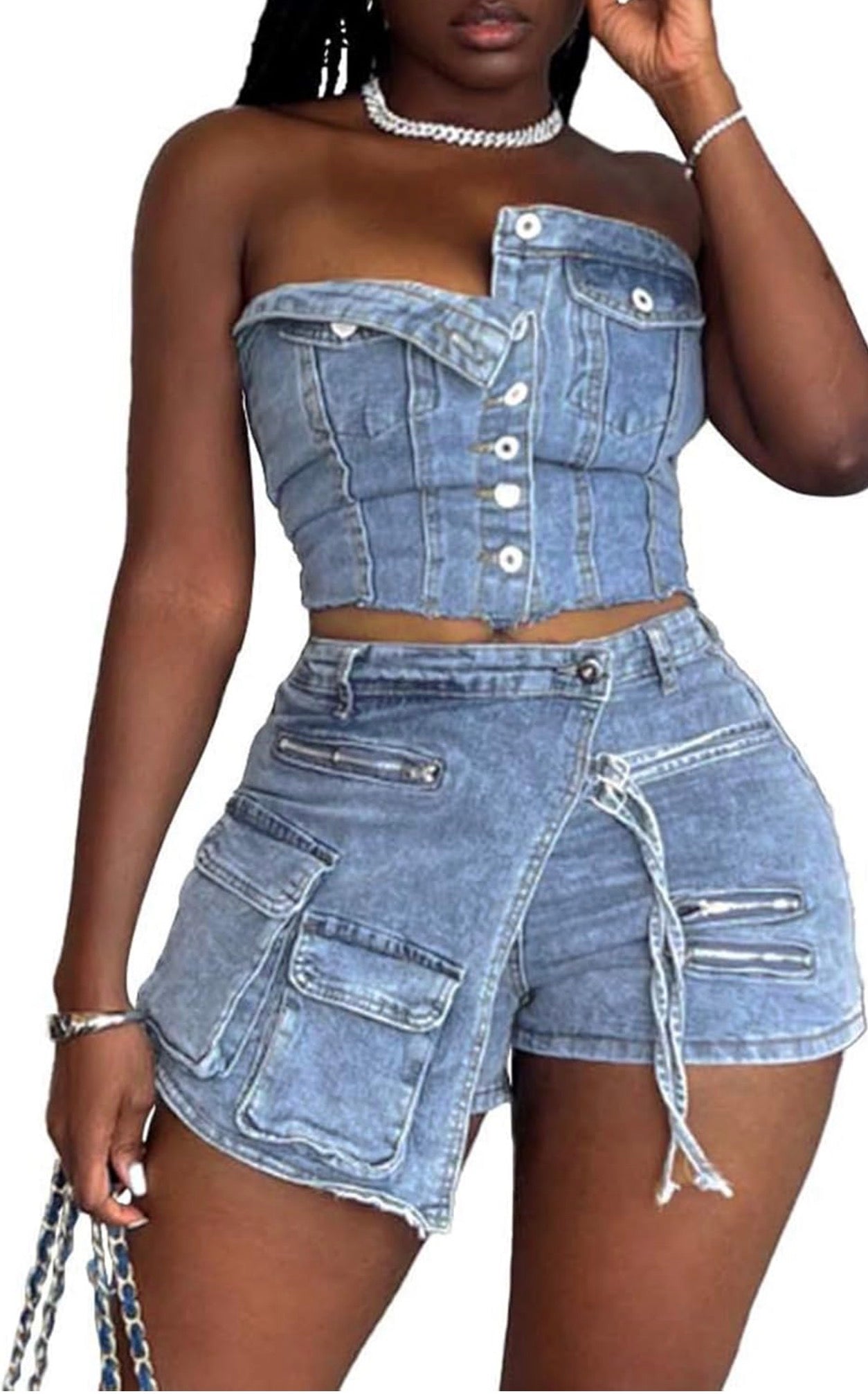 Cargo Crush Denim Set